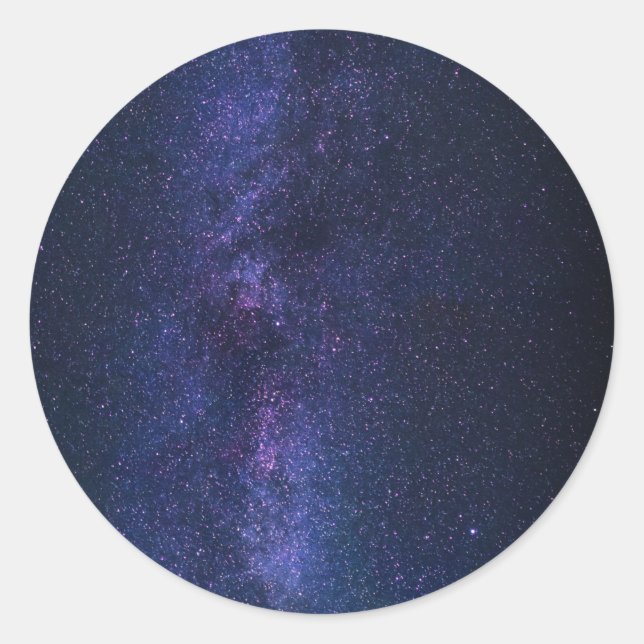 Blue Infinite Galaxy Classic Round Sticker (Front)