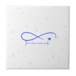 Blue Infinity Symbol Decorative Tile 