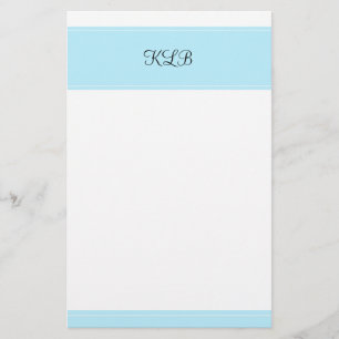 Blue Initial Stationery