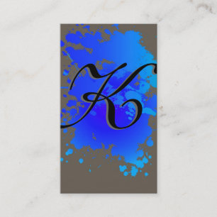 Blue Ink Paint Splash Business Card