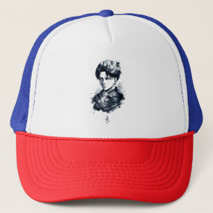 Blue Ink Soldier Portrait Hat