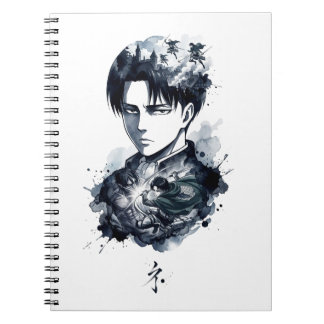Blue Ink Soldier Portrait Spiral Photo Notebook