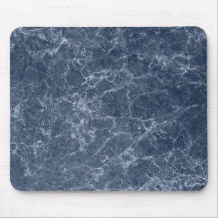 Blue Intricate Marble Texture Pattern Mouse Pad
