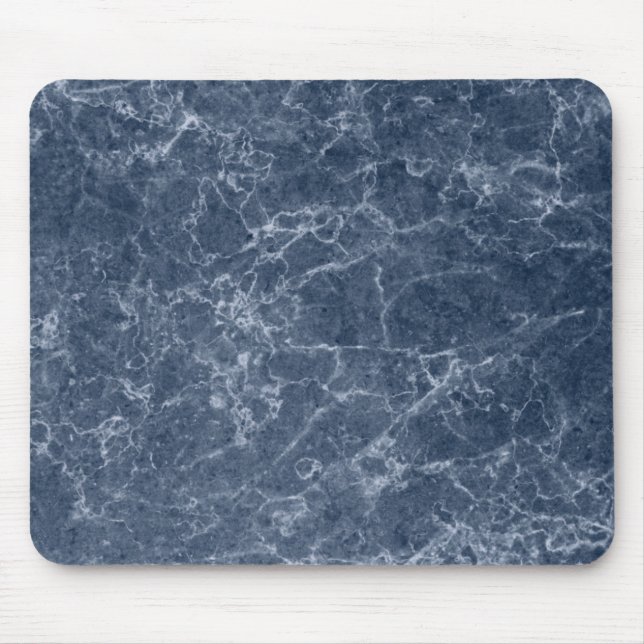 Blue Intricate Marble Texture Pattern Mouse Pad (Front)