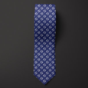 Blue Inverted Soccer Futbol Tie