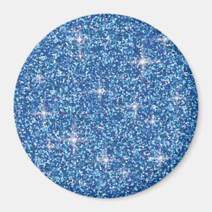 Blue iridescent glitter magnet