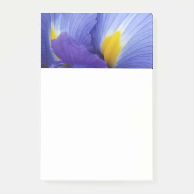 Blue Iris Flower 4x6 Post-It Notes (Front)