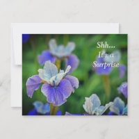 Blue Iris Flower Botanical Surprise 100th Birthday