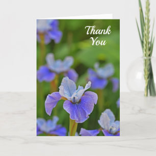 Blue Iris Flower Flat Thank You Card