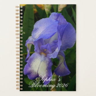 Blue Iris Flower Macro Art: Floral Planner