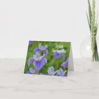 Blue Iris Flower With Sympathy Condolence
