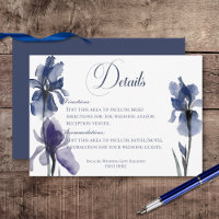 Blue Iris Flowers Wedding Details