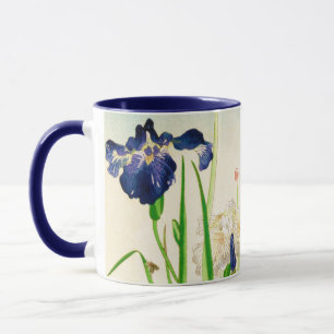 Blue Iris - Japanese watercolor print Mug