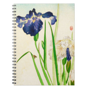 Blue Iris - Japanese watercolor print Notebook