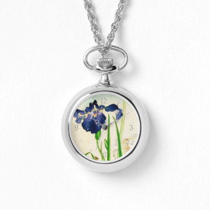 Blue Iris - Japanese watercolor print Watch