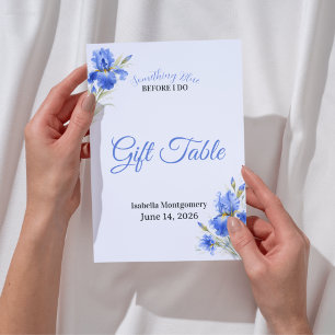 Blue Iris Something Blue Bridal Shower Gift Table