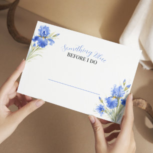 Blue Iris Something Blue Bridal Shower Place Cards