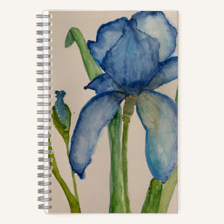 Blue Iris Spiral Notebook