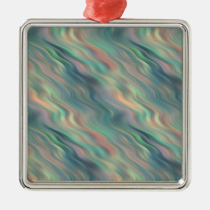 Blue Iris Wavy Texture Metal Tree Decoration