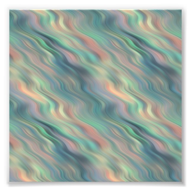 Blue Iris Wavy Texture Photo Print (Front)