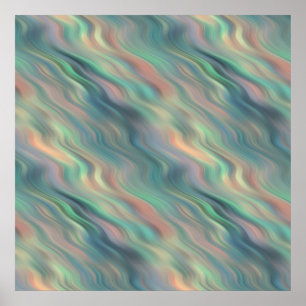 Blue Iris Wavy Texture Poster