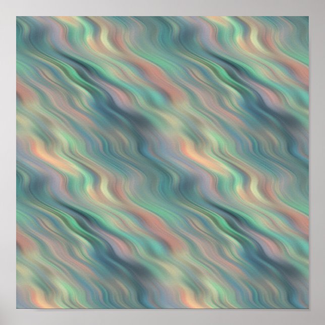 Blue Iris Wavy Texture Poster (Front)