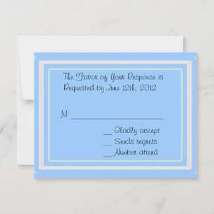 blue irise flowers RSVP card