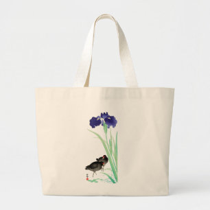 Blue Irises and Moorhens by Ohara Koson Large Tote Bag