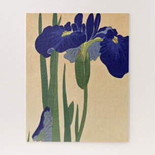 Blue Irises by Ohara Koson Jigsaw Puzzle