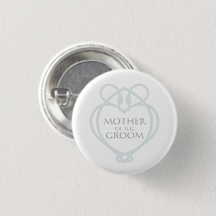 Blue Irish Swan Love Knot Mother of the Groom 3 Cm Round Badge