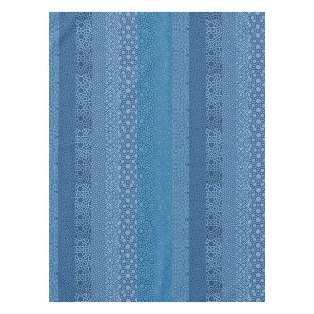 Blue Islam Islamic Arabic Pattern Collage Tablecloth (Front)
