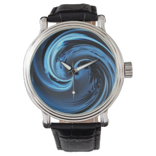 Blue Island Wave Abstract Watches