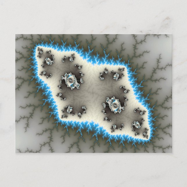 Blue Islands  - Fractal Postcard (Front)