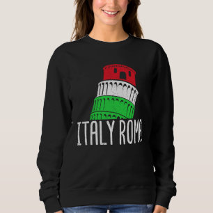 Blue Italy Flag Italian Girl Italia Rome Sweatshirt