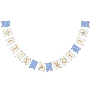 Blue It's A Boy Baby Shower Peter Rabbit Bunting