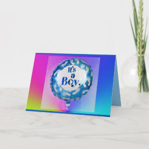 Blue "It's A Boy" Congratulation Card