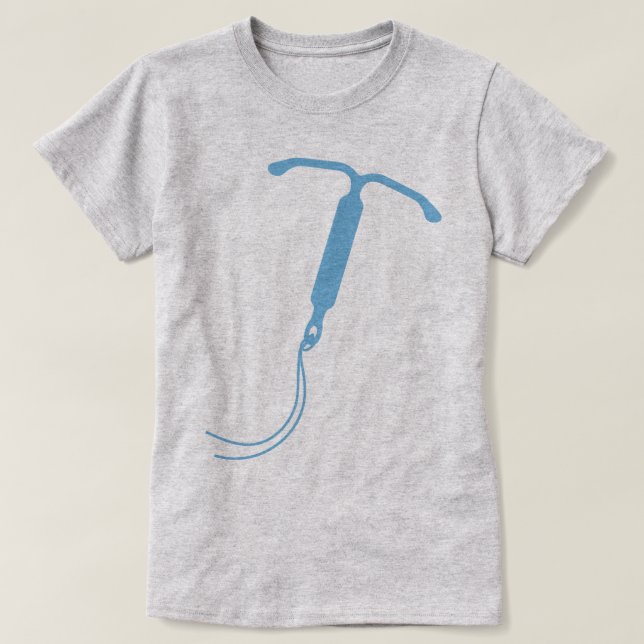 Blue IUD Graphic T-Shirt (Design Front)