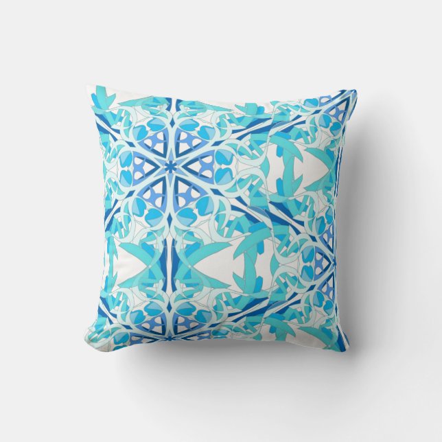 Blue Ivy, Mandala design Cushion (Front)