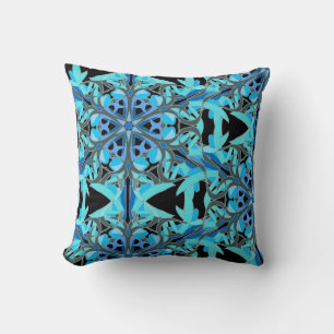 Blue Ivy, Mandala design Cushion