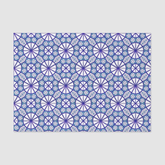 Blue Iznik Tile Tissue Paper (Front)