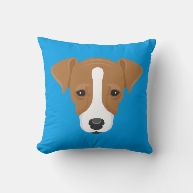 Blue Jack Russell Terrier Cushion (Front)