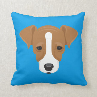 Blue Jack Russell Terrier Cushion