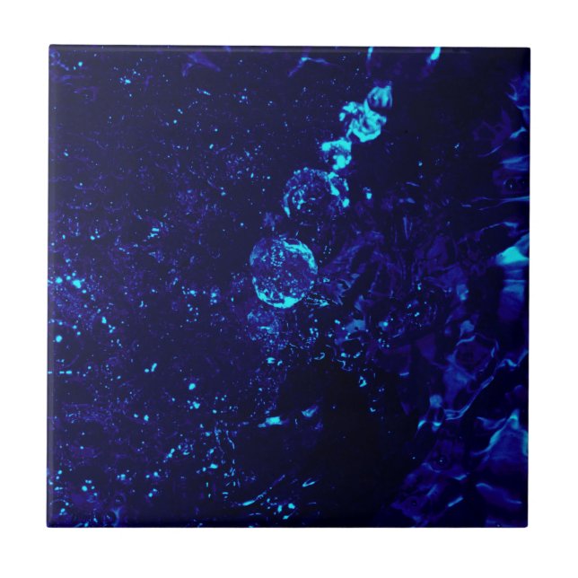 Blue Jacuzzi Bubbles Ceramic Tile (Front)