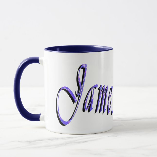 Blue James Name Logo, Mug (Left)