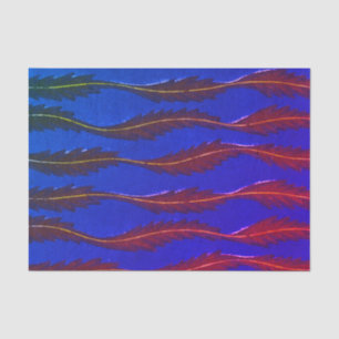 BLUE JAPANESE WOODBLOCK PATTERN Tissue Paper