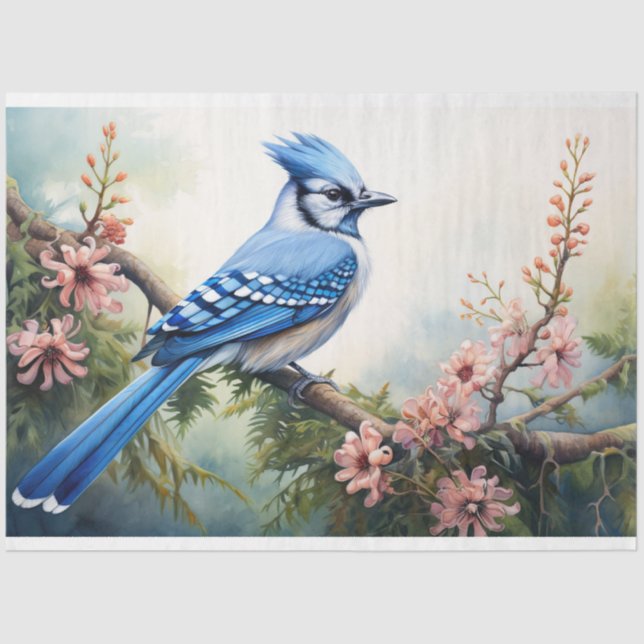 Blue Jay 2 Decoupage Paper (Front)
