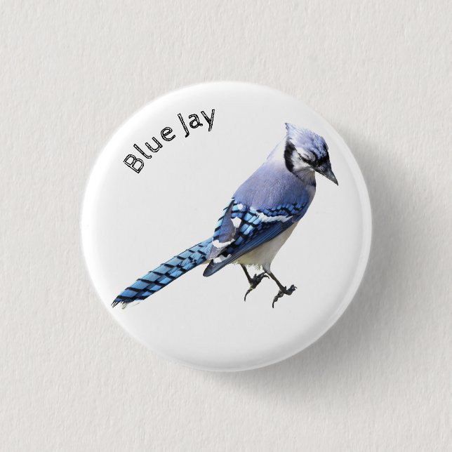 Blue Jay 3 Cm Round Badge (Front)