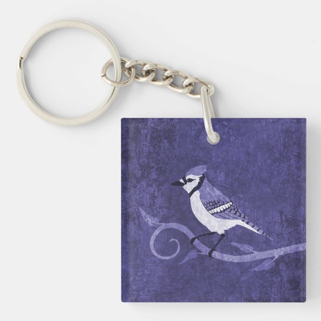 Blue Jay Acrylic Keychain (Front)