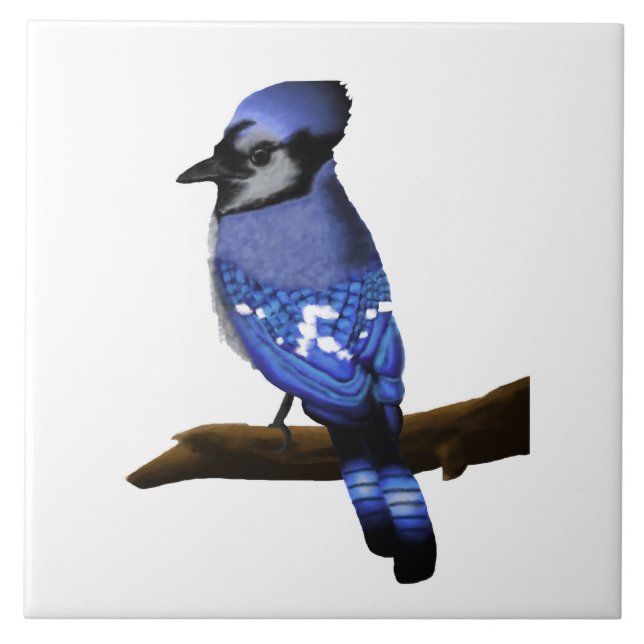 Blue Jay Art   Tile (Front)