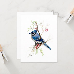 Blue Jay Beautiful Watercolor Note Card
